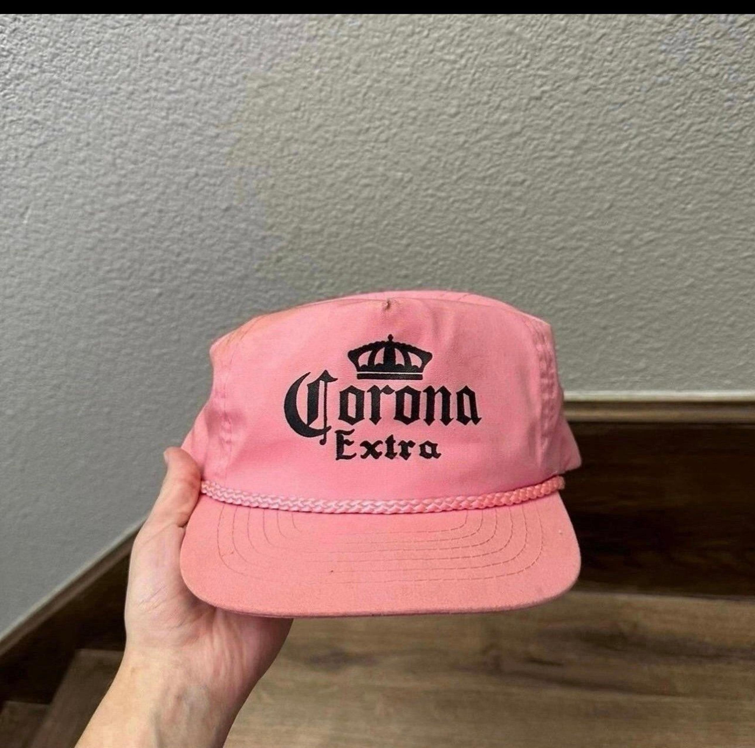Vintage Corona Pink Baseball Cap Hat