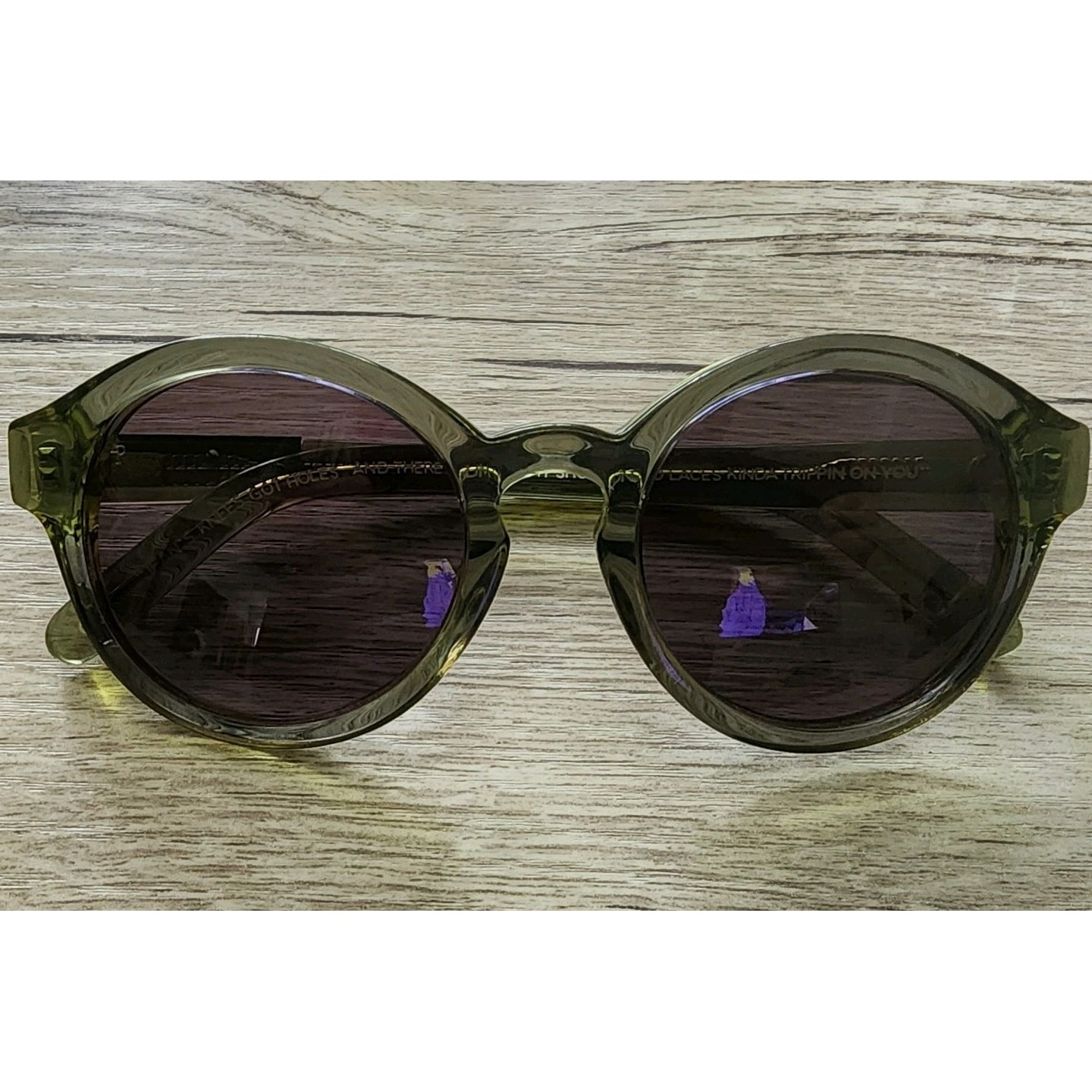 RAEN SUNGLASS ALEX KNOST GREEN POLARIZED WINDSOR STYLE CLEAR GLOSS UNISEX ADULT