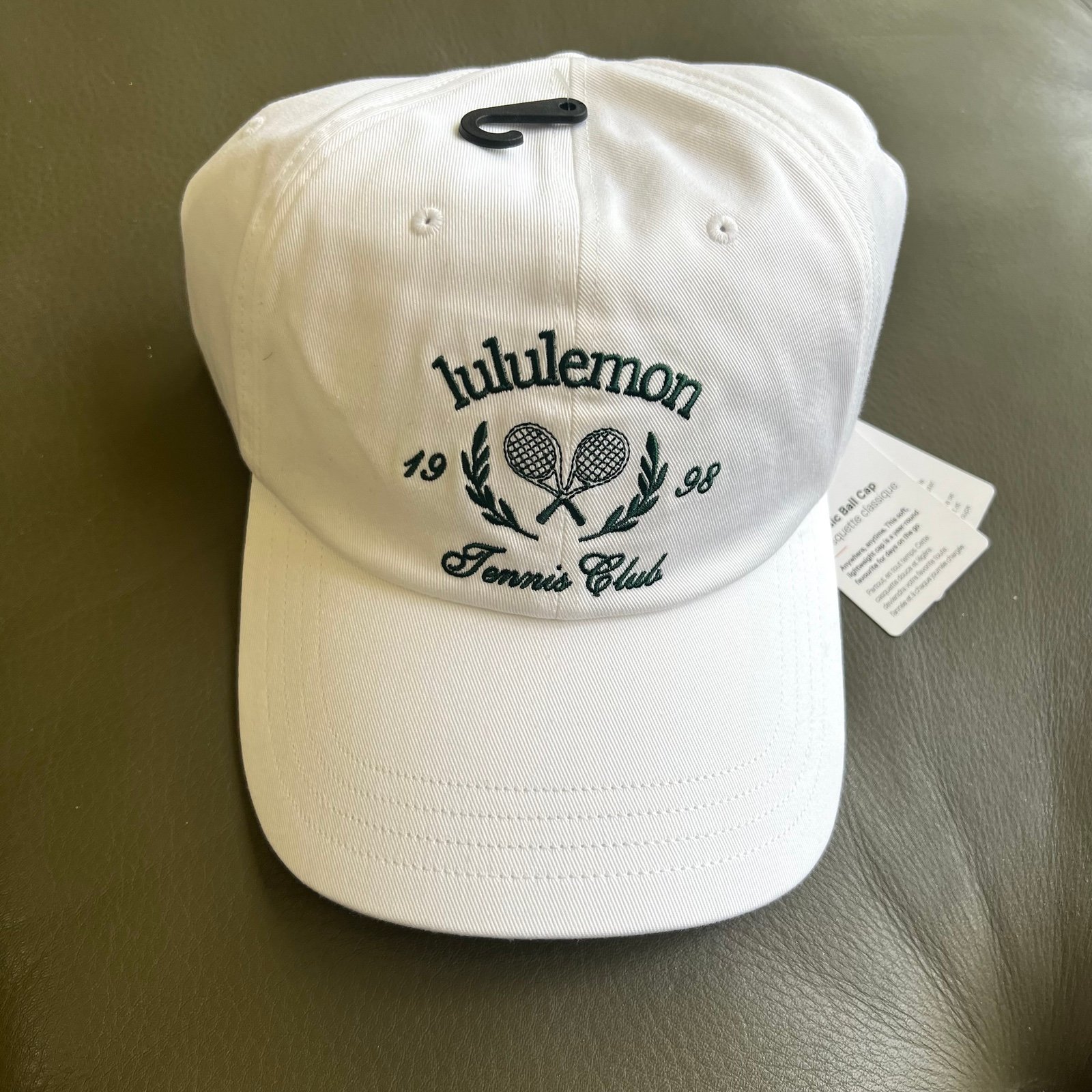 Lululemon Classic Ball Cap *Tennis Club NWT White/Legacy Green L/XL