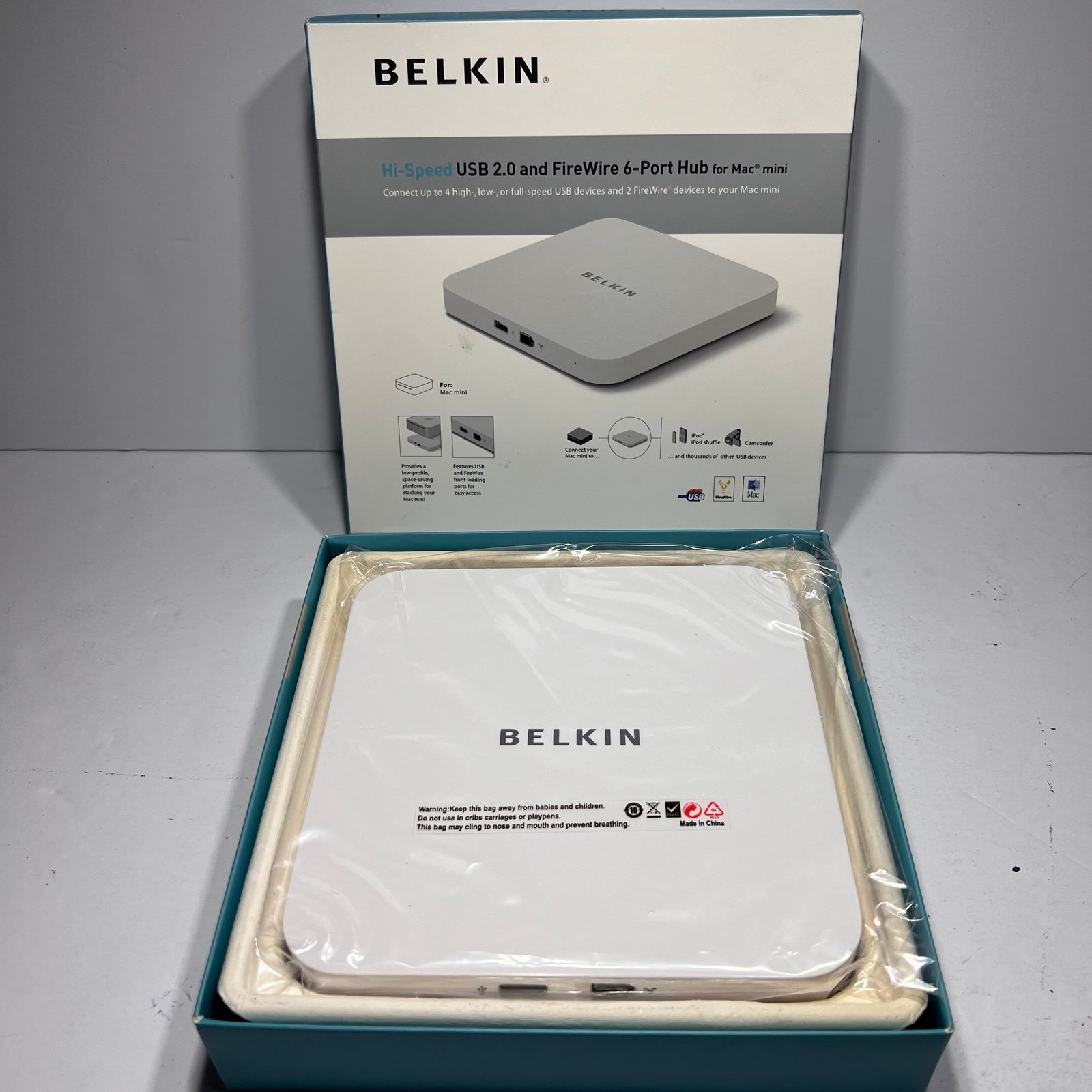 Belkin Hi-Speed USB 2.0 and Firewire 6-Port Hub for Mac Mini F5U507