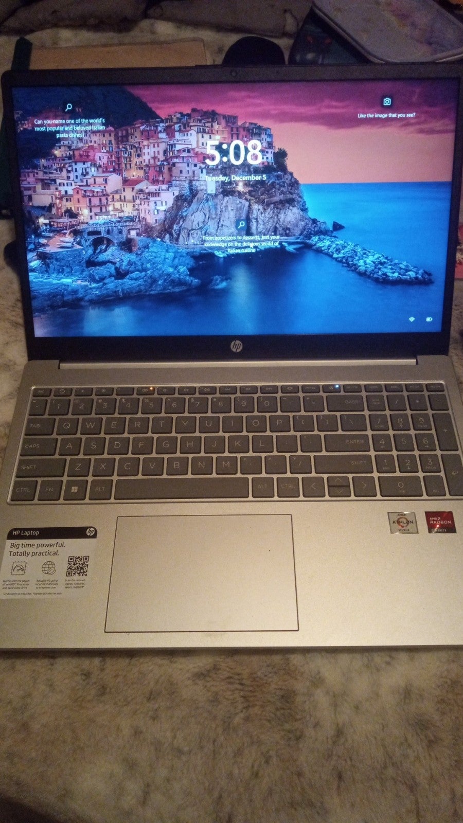 HP 15 athon silver laptop