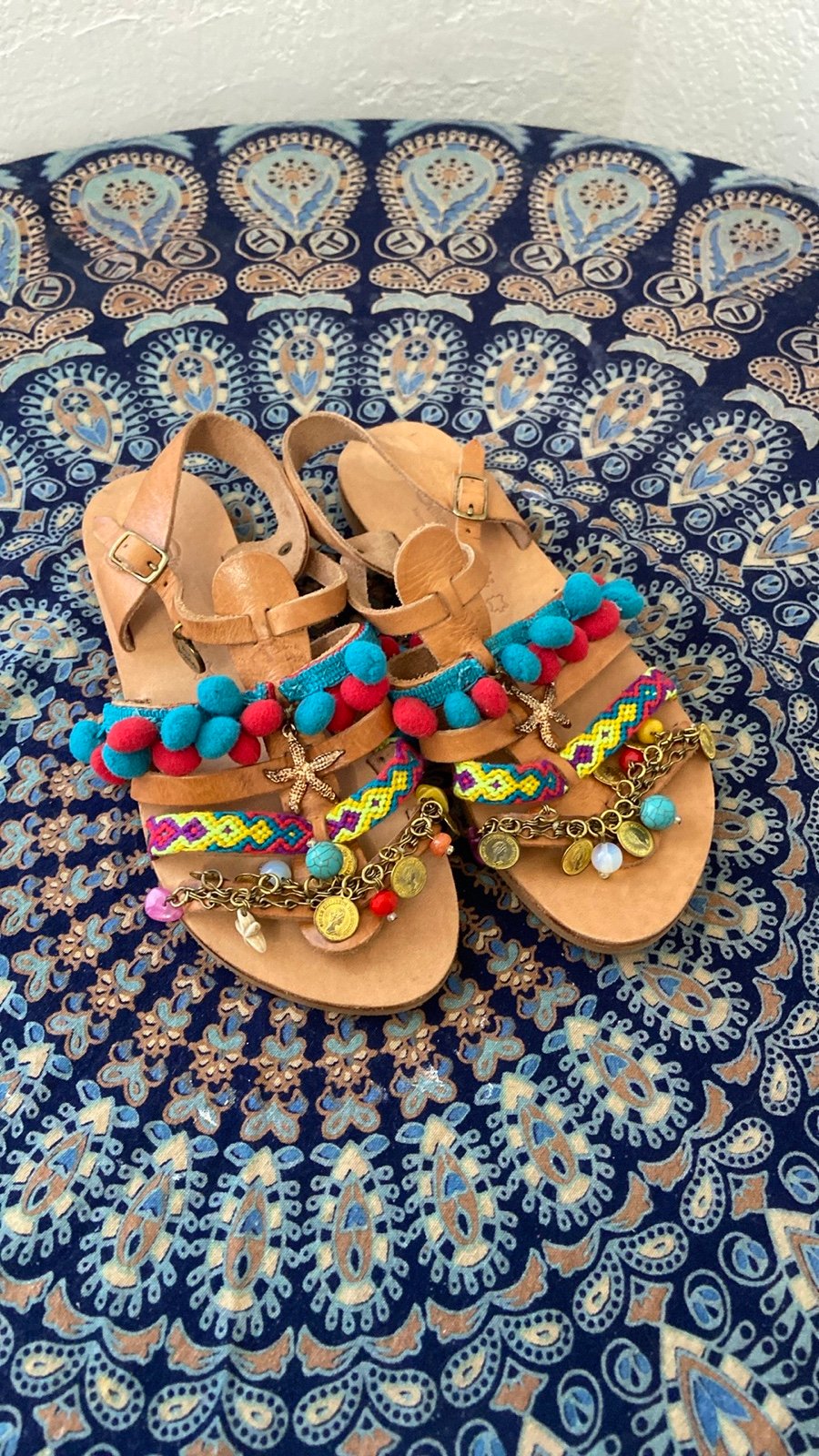 Elina Linardaki Maude Leather Sandals, size US women’s 5.5