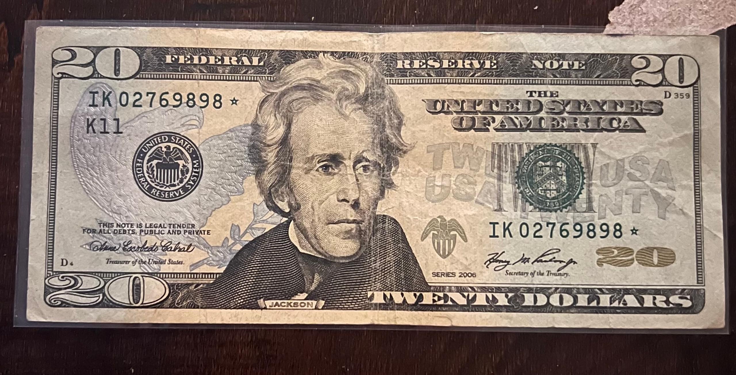 Collectible $20 Star Note - Series 2006