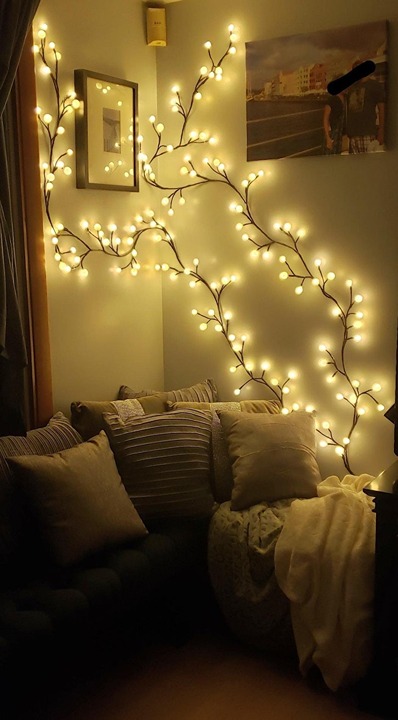 Curtain lamp, rattan lamp