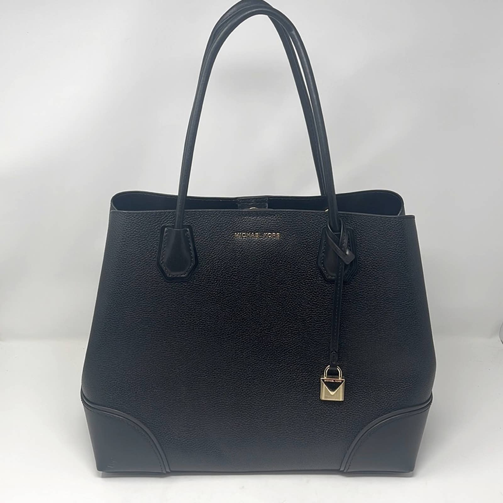 Mercer gallery large top leather satchel black