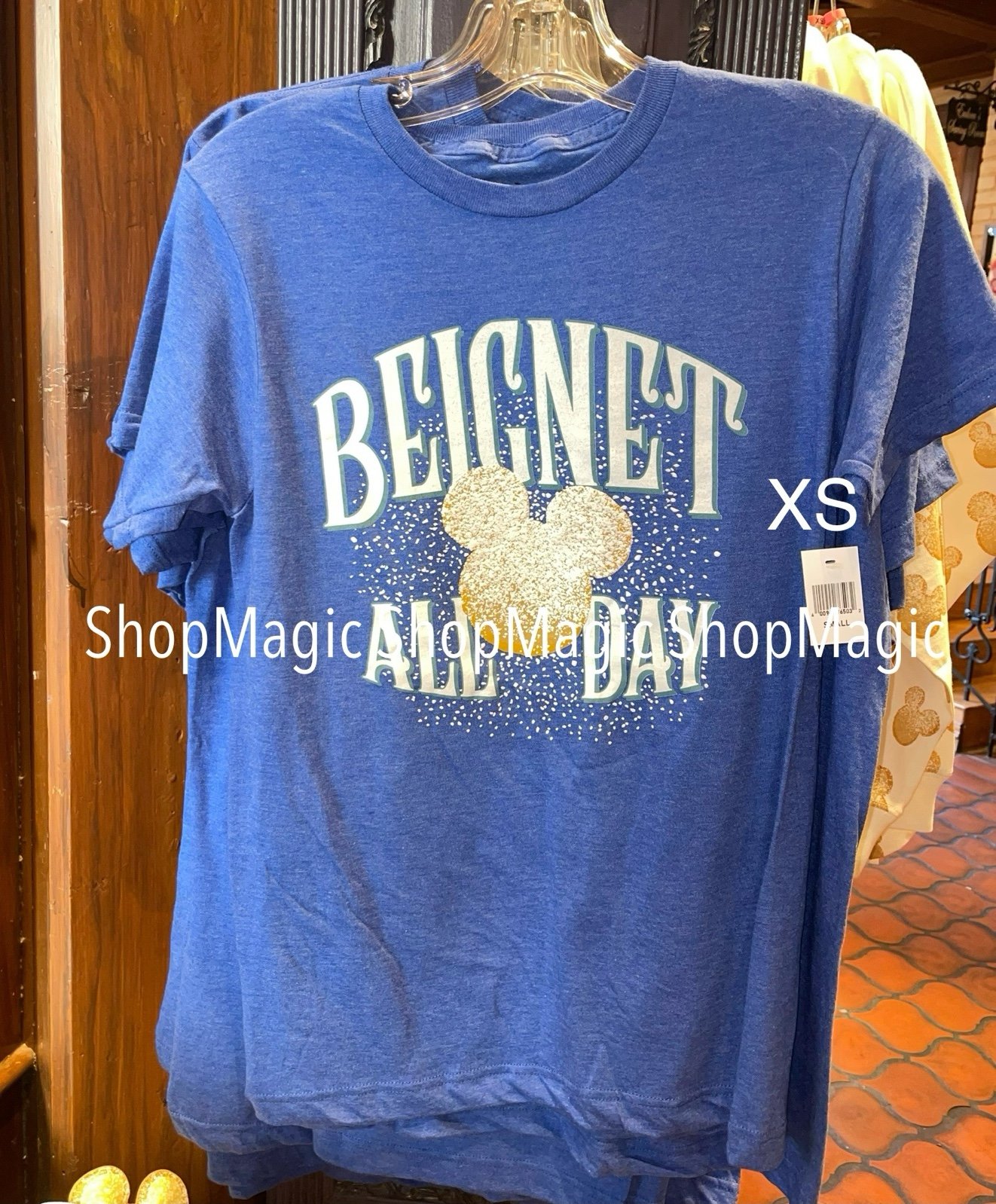 Disney Parks Blue Beignet All Day T Shirt XS