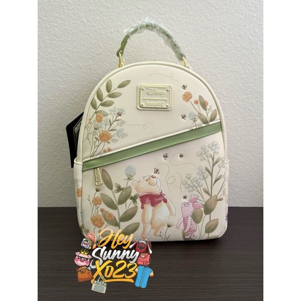 Loungefly Disney Winnie the Pooh and Piglet Botanical Mini Backpack