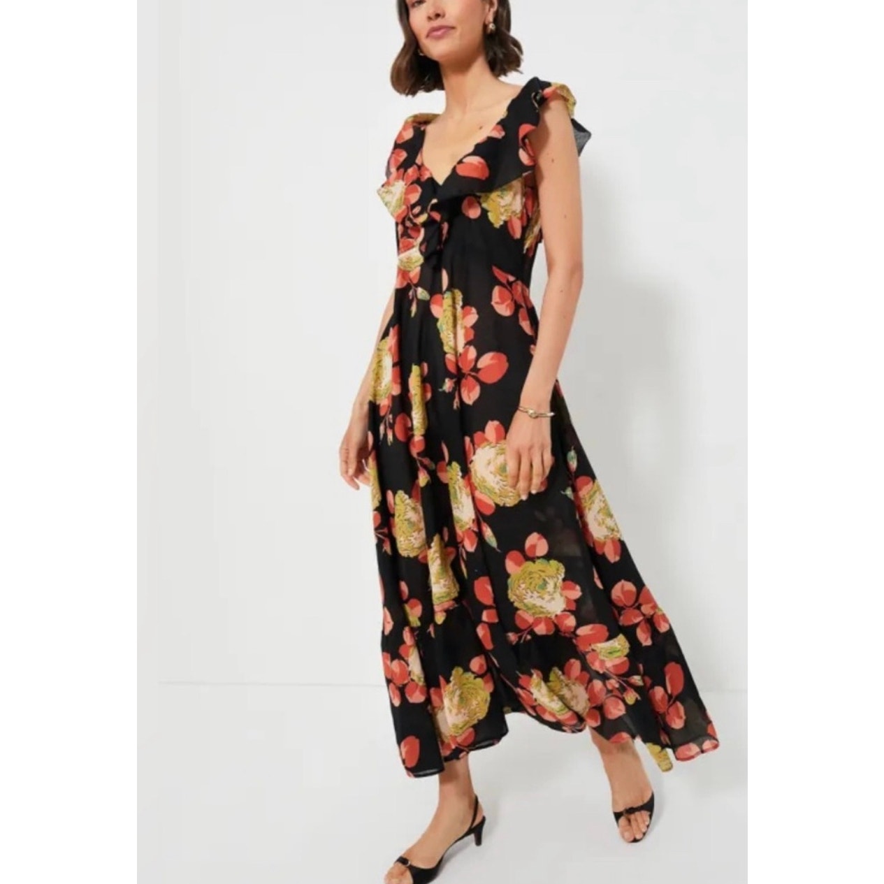 TUCKERNUCK The Great. The Geranium Dress in Cabbage Rose Print NWT Size 1
