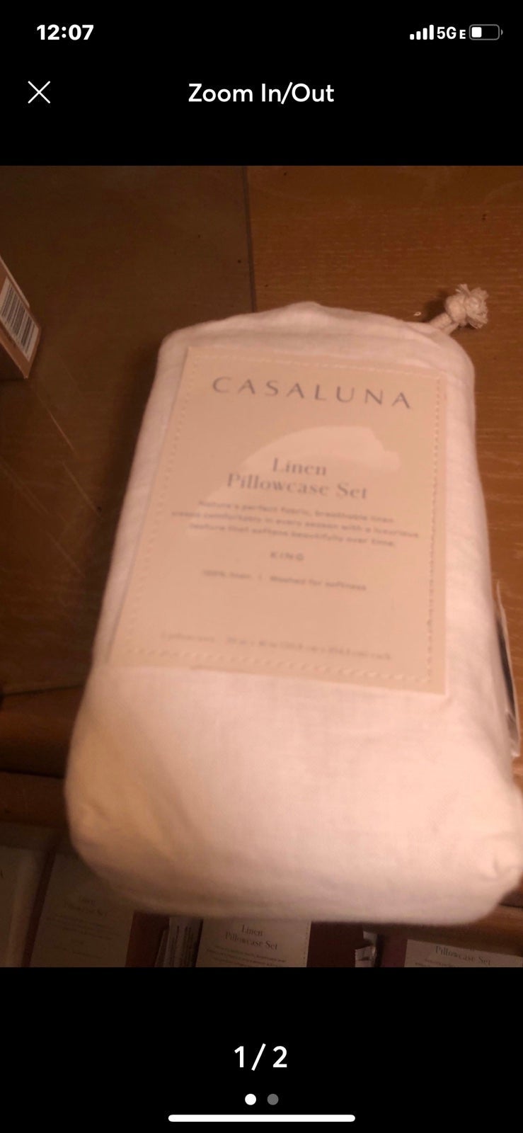 Brand New Casaluna linen pillowcase set king