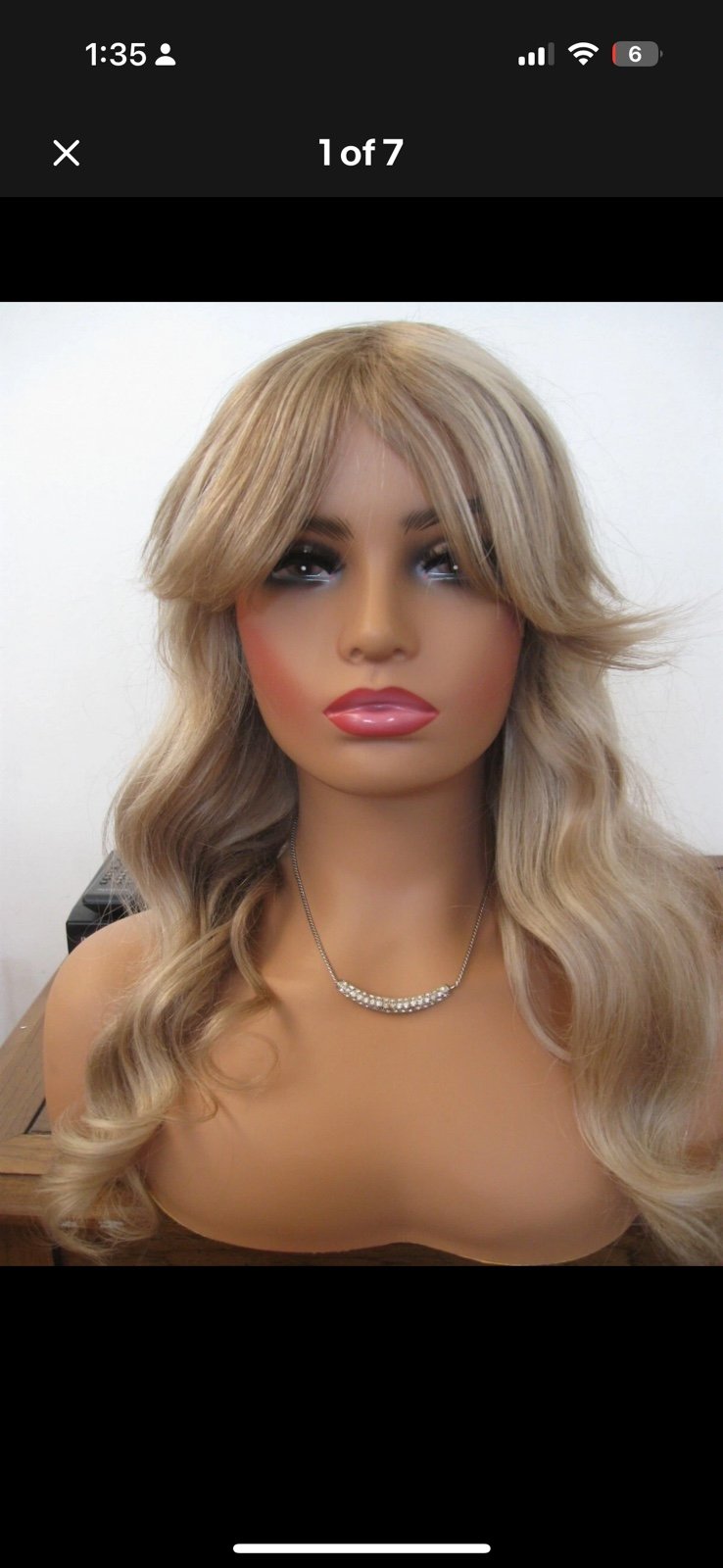 Blonde 20 in human hair Wig