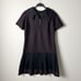vintage 60s black red preppy mod academia drop waist collared pleated polo dress