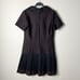 vintage 60s black red preppy mod academia drop waist collared pleated polo dress