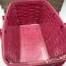 2010 Longaberger Medium Market Basket Summer Bright Pink Easter Protector