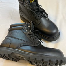 black composite toe boots