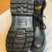 black composite toe boots