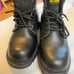 black composite toe boots