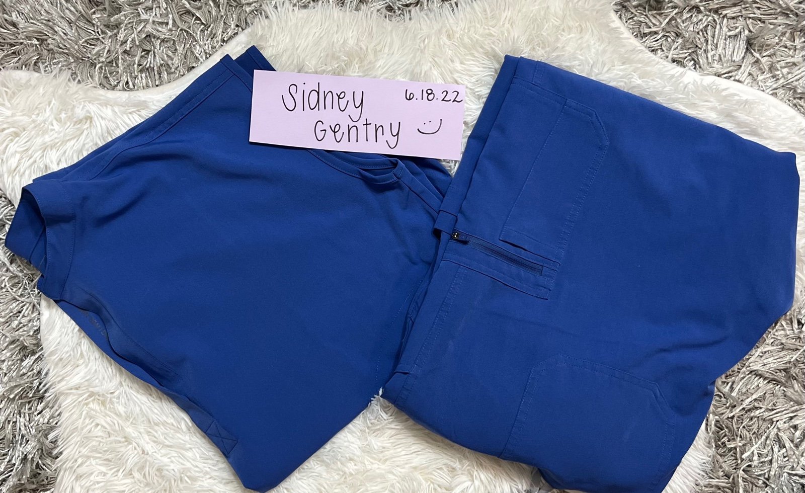 XL DENIM FIGS SCRUB SET