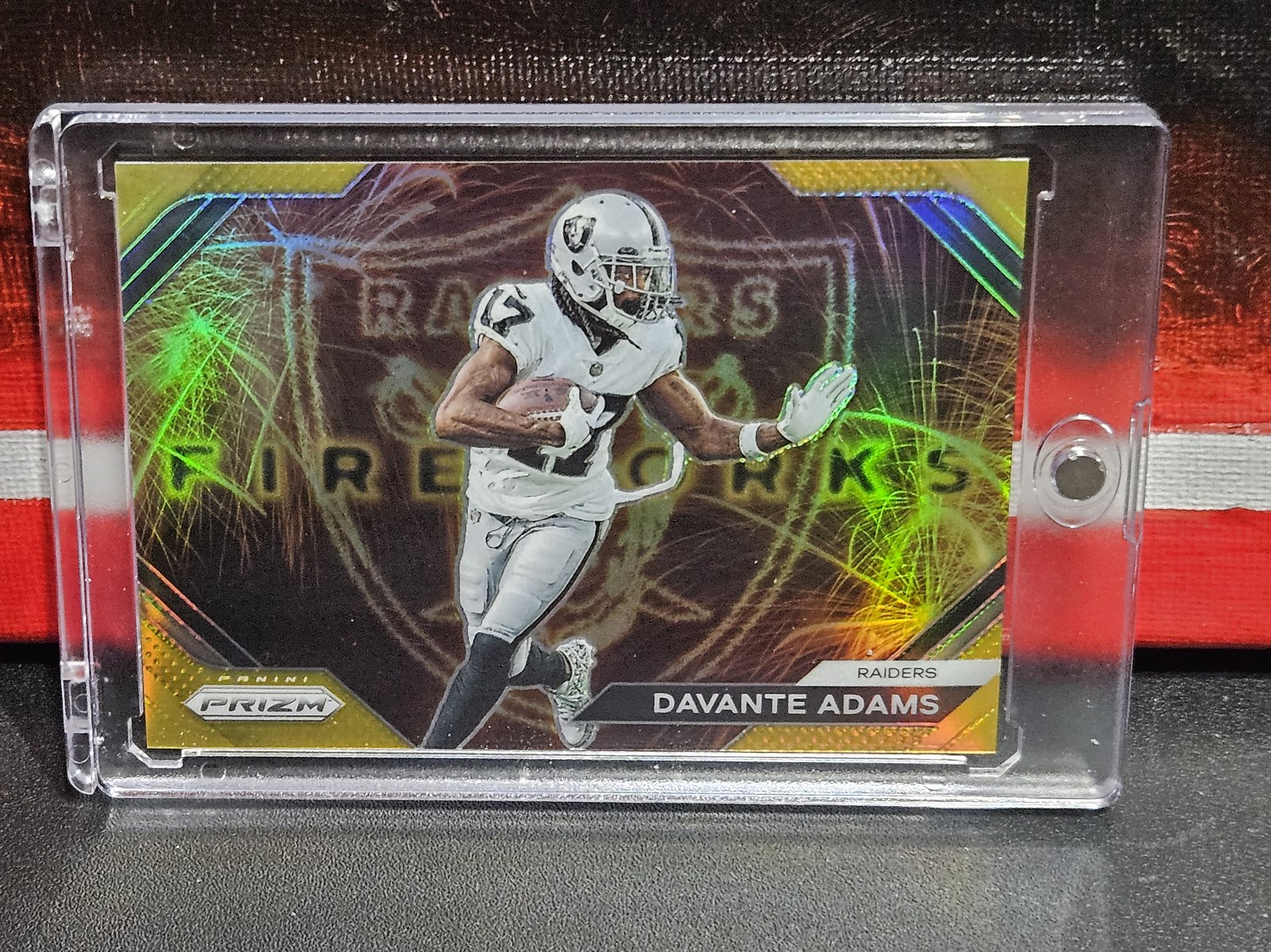 ENCASED 2023 Davante Adams Fireworks Gold /10 Raiders