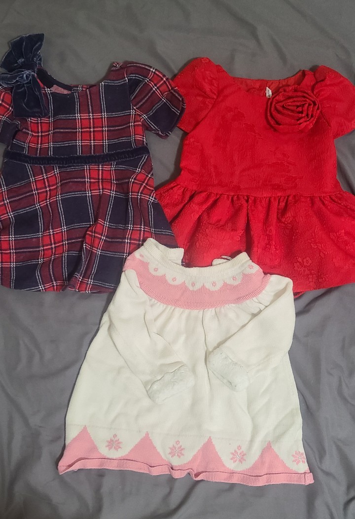 Janie and jack baby girl dresses bundle 6-12 months