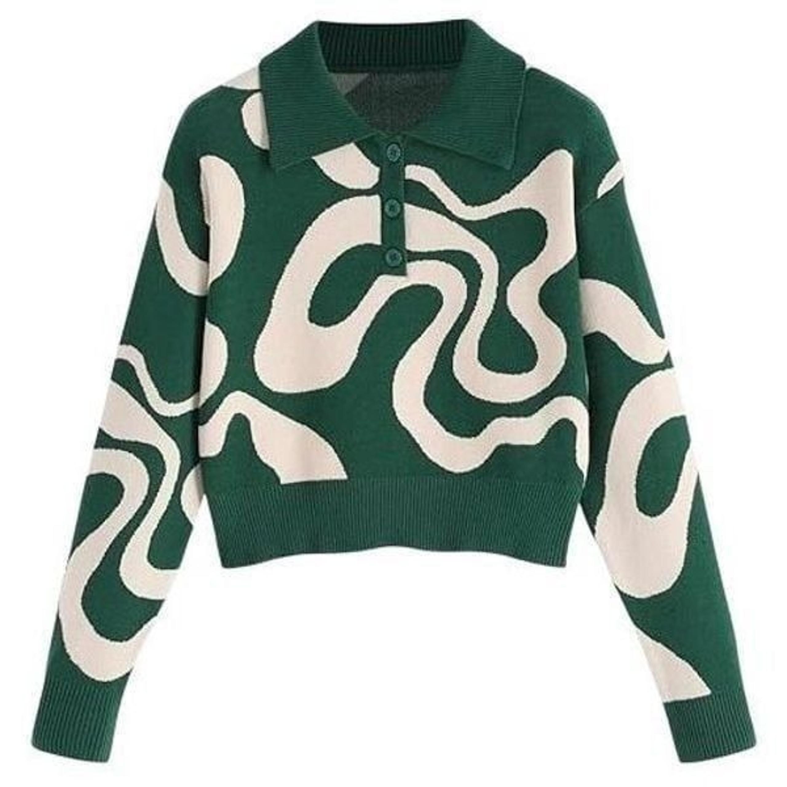 Cider Everyday Illusion Psychadelic Swirl Pullover Sweater Small