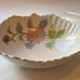 Antique Vintage Porcelain bowl/Plate made in japan pink Bowl w/Gold Trim Flowers