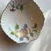 Antique Vintage Porcelain bowl/Plate made in japan pink Bowl w/Gold Trim Flowers