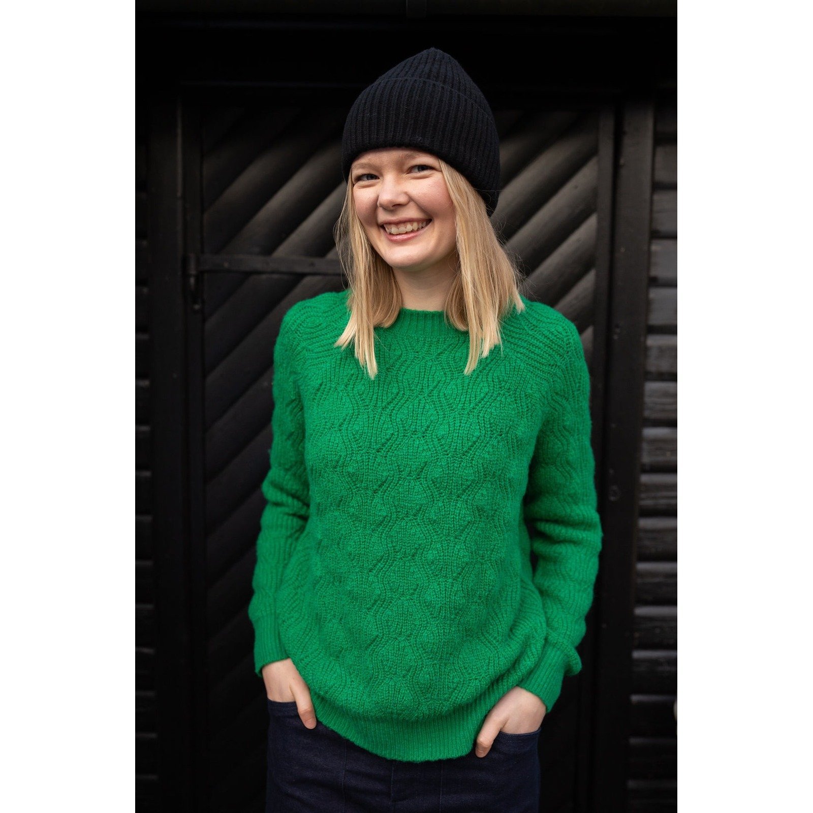 Danefae Danebirdie Wool Sweater Grass Green
