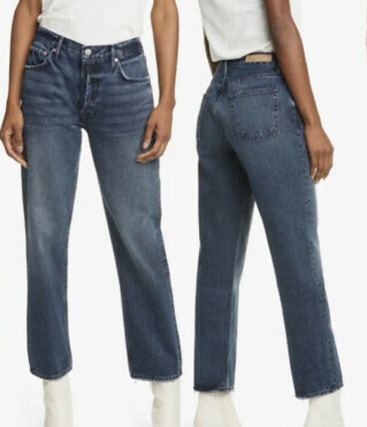 GRLFRND Helena Straight Leg Jean in Evening Star Wash