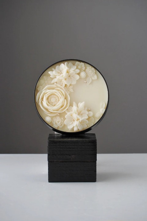 SWEET GARDEN, Flower Candle, Soy Candle, 4 Wicks Candle, Mother's Day Gift,