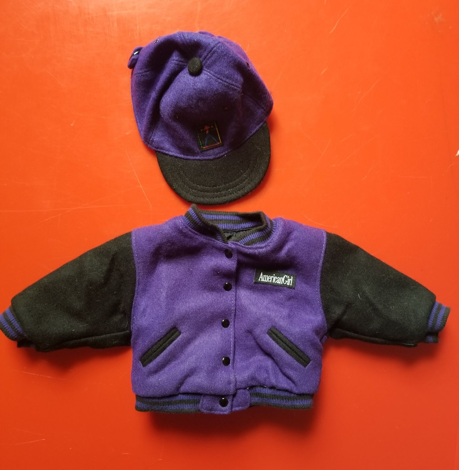 American girl PC varsity jacket & hat