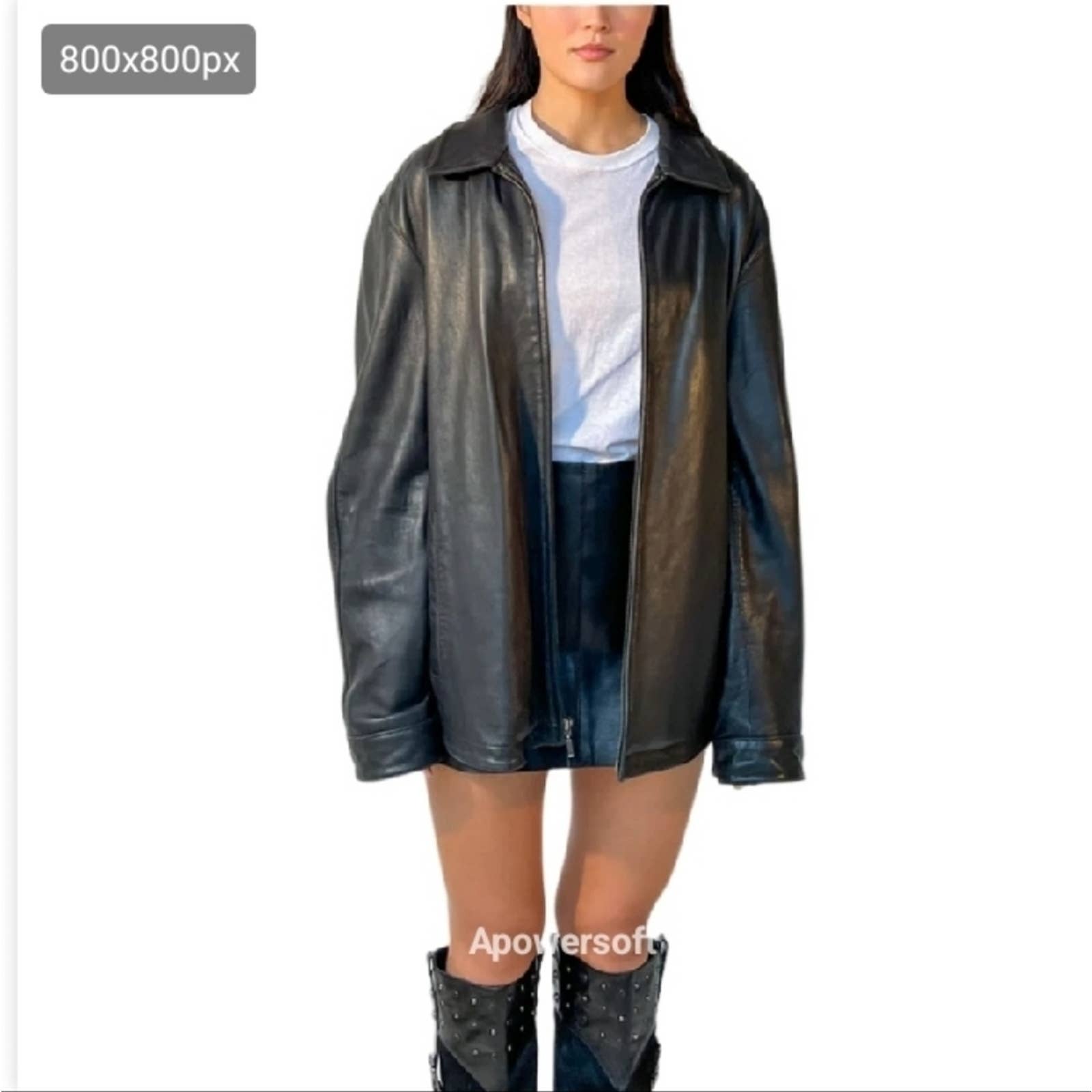 Vintage Learsi Oversized leather jacket size L