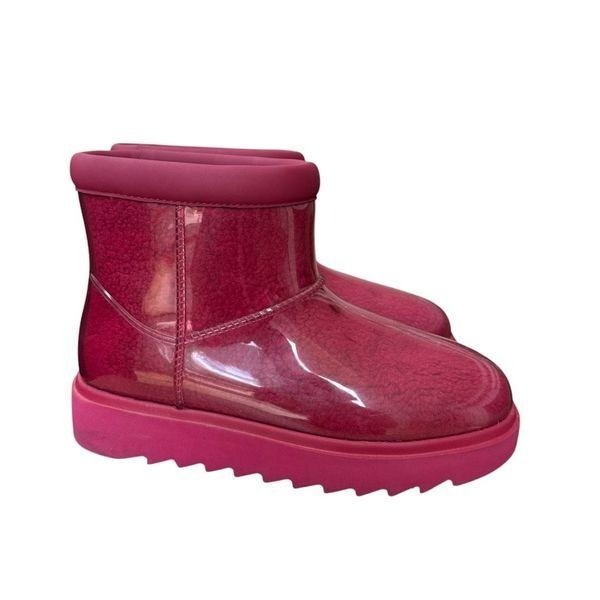 KOOLABURRA BY UGG KOOLA CLEAR MINI BERRY RED WOMEN'S BOOTS US SIZE 8