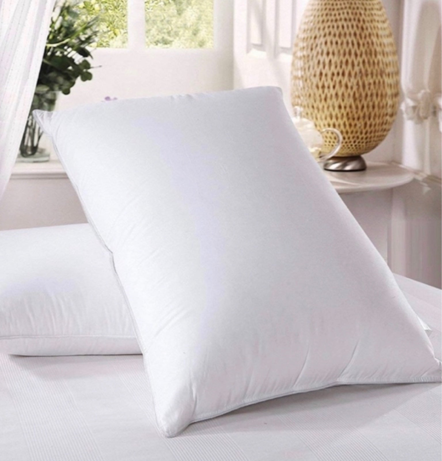 Goose down pillow king medium support
