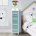 Kids Narrow Dresser with 4 Drawers Vertical Slim Storage