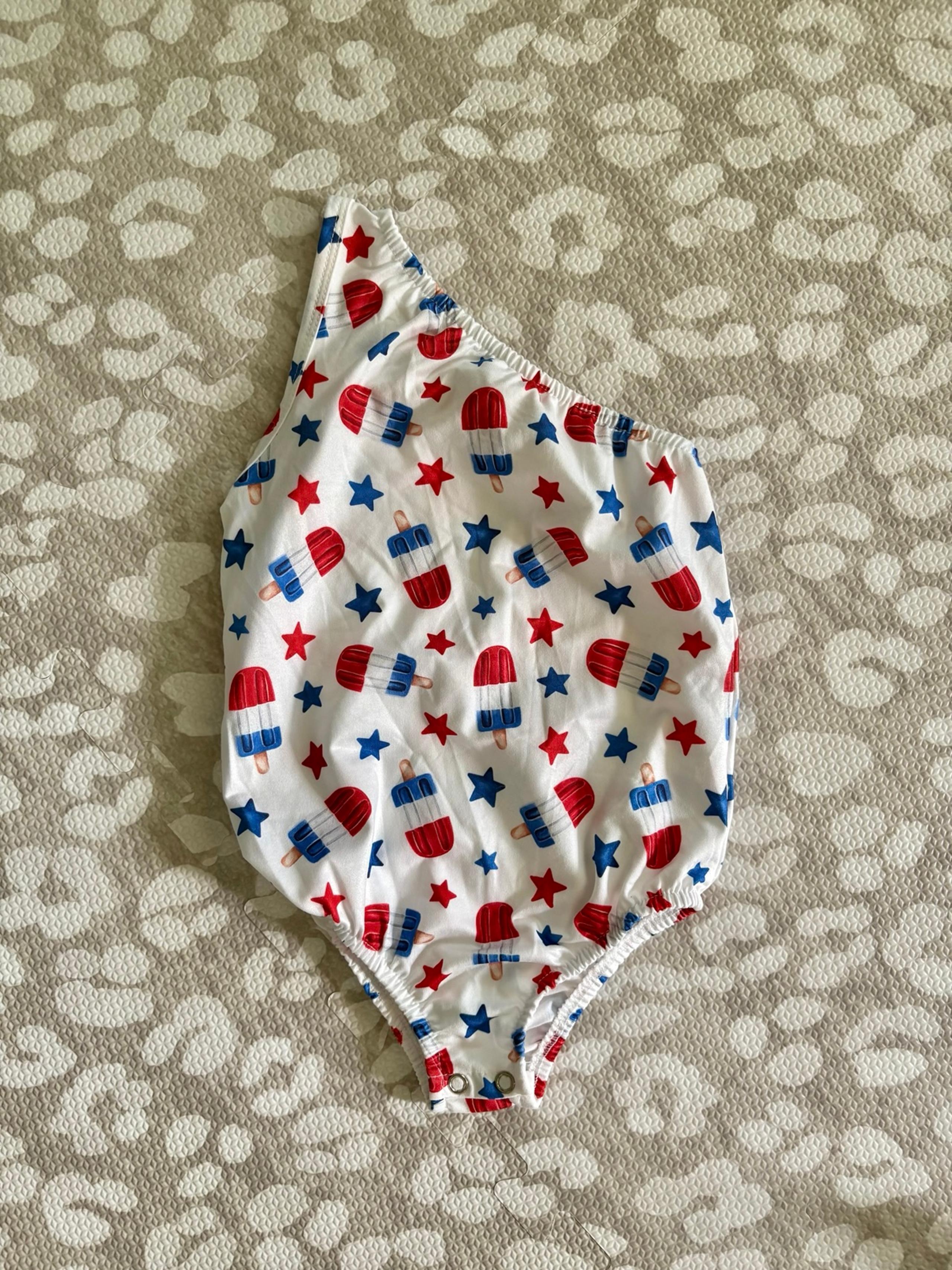 Baileys blossoms 4T patriotic popsicle bodysuit