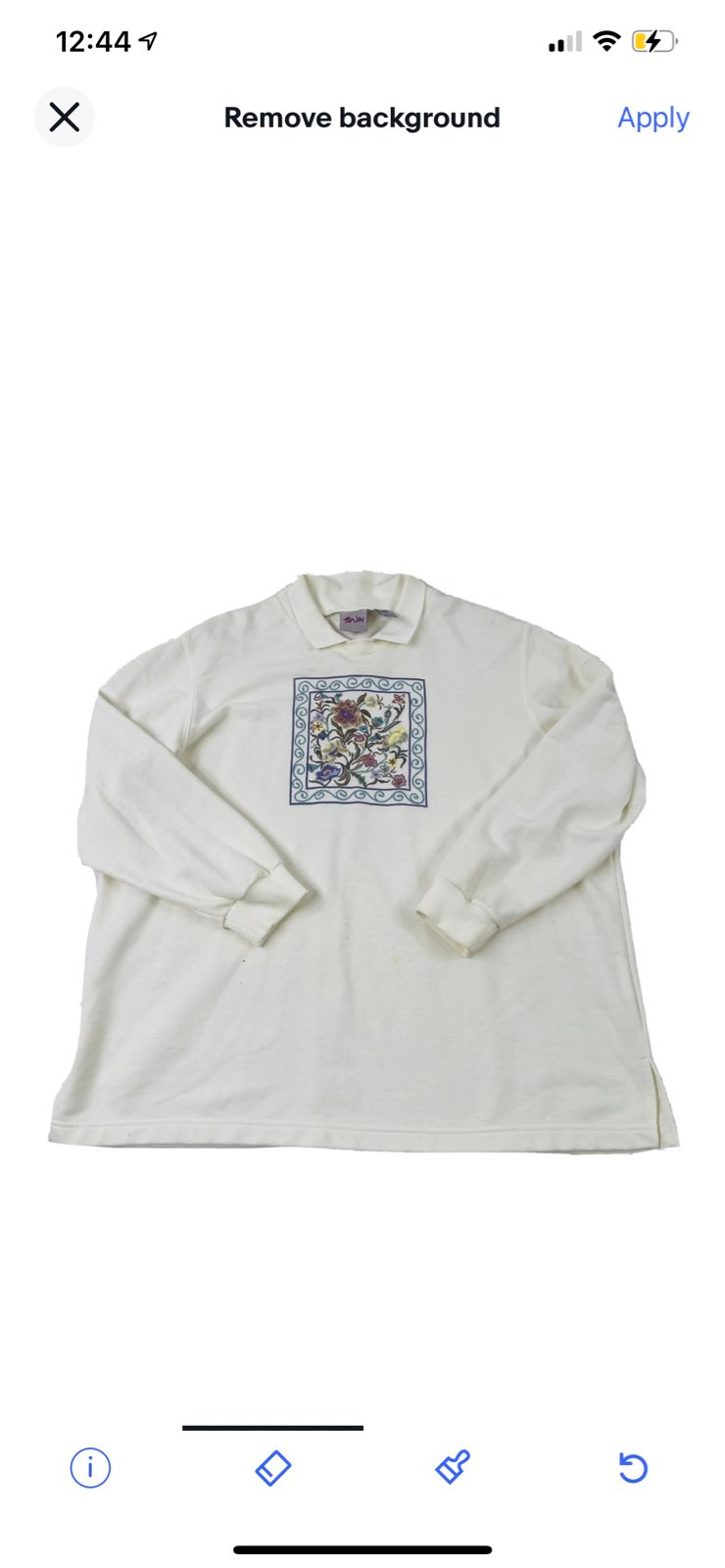 VTG 90s Floral Collared Sweatshirt