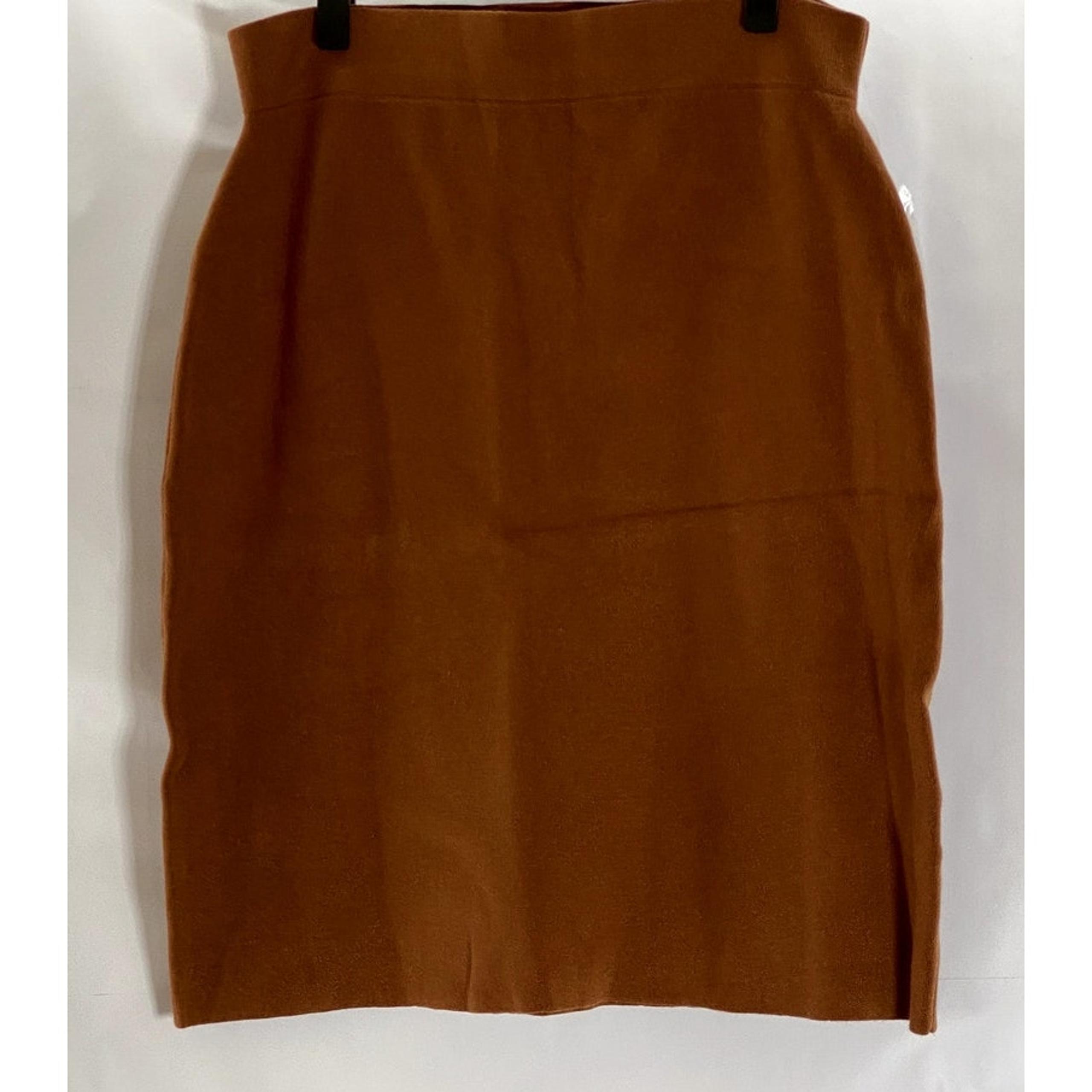 MAEVE By ANTHROPOLOGIE Women's Brown Knit Bodycon Mini Skirt SZ L
