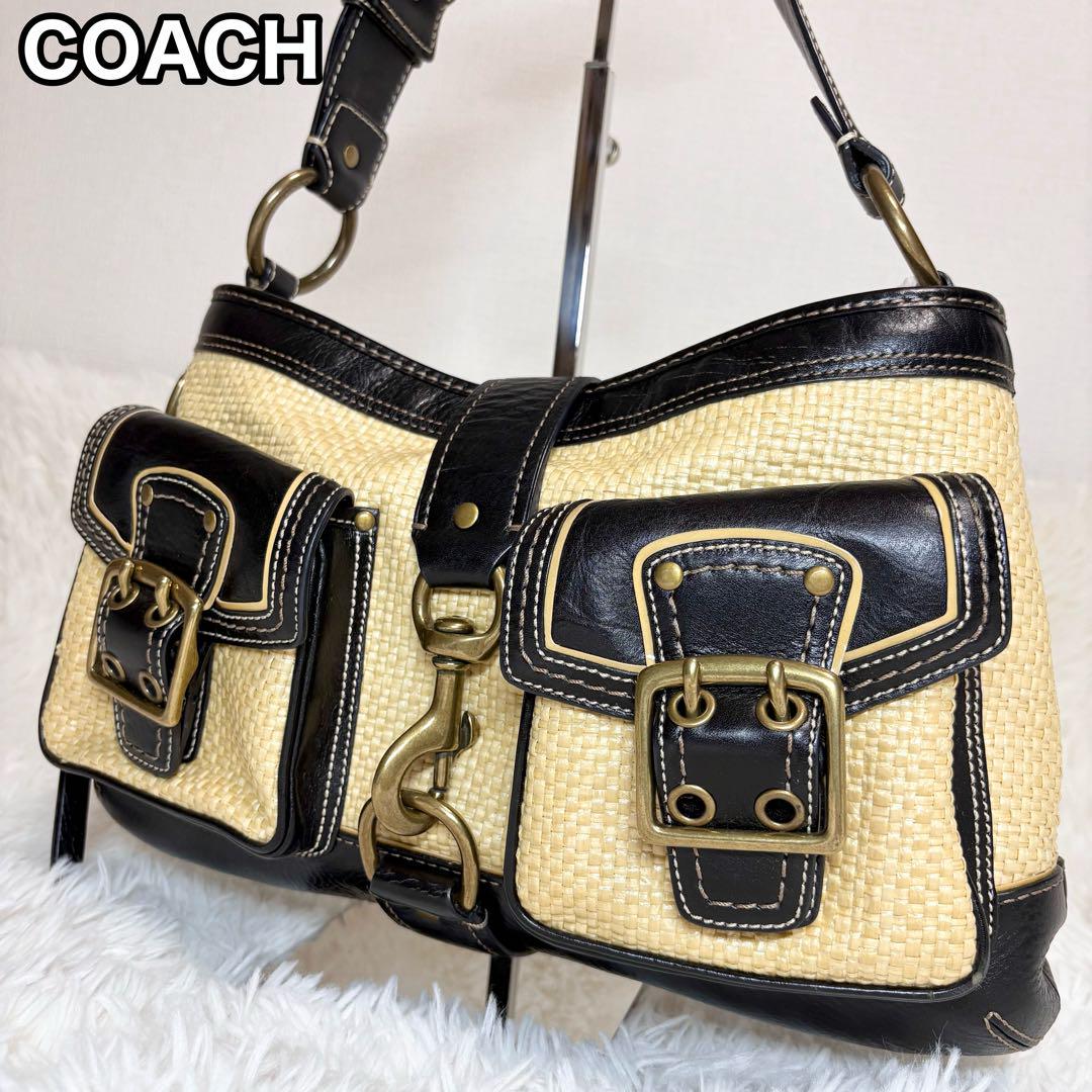 Coach Straw Shoulder Bags for Women | Mercari