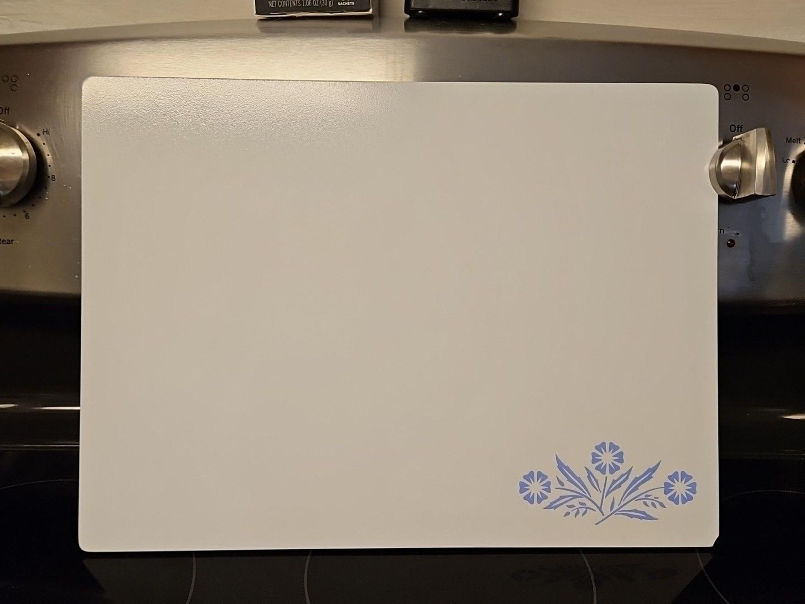 Vintage Corning Ware Blue Cornflower Ceramic Cutting Board 11" X 15"