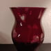 GORGEOUS RARE Anchor Hocking 10.5 Cranberry Glass Vase with Clear Hearts.