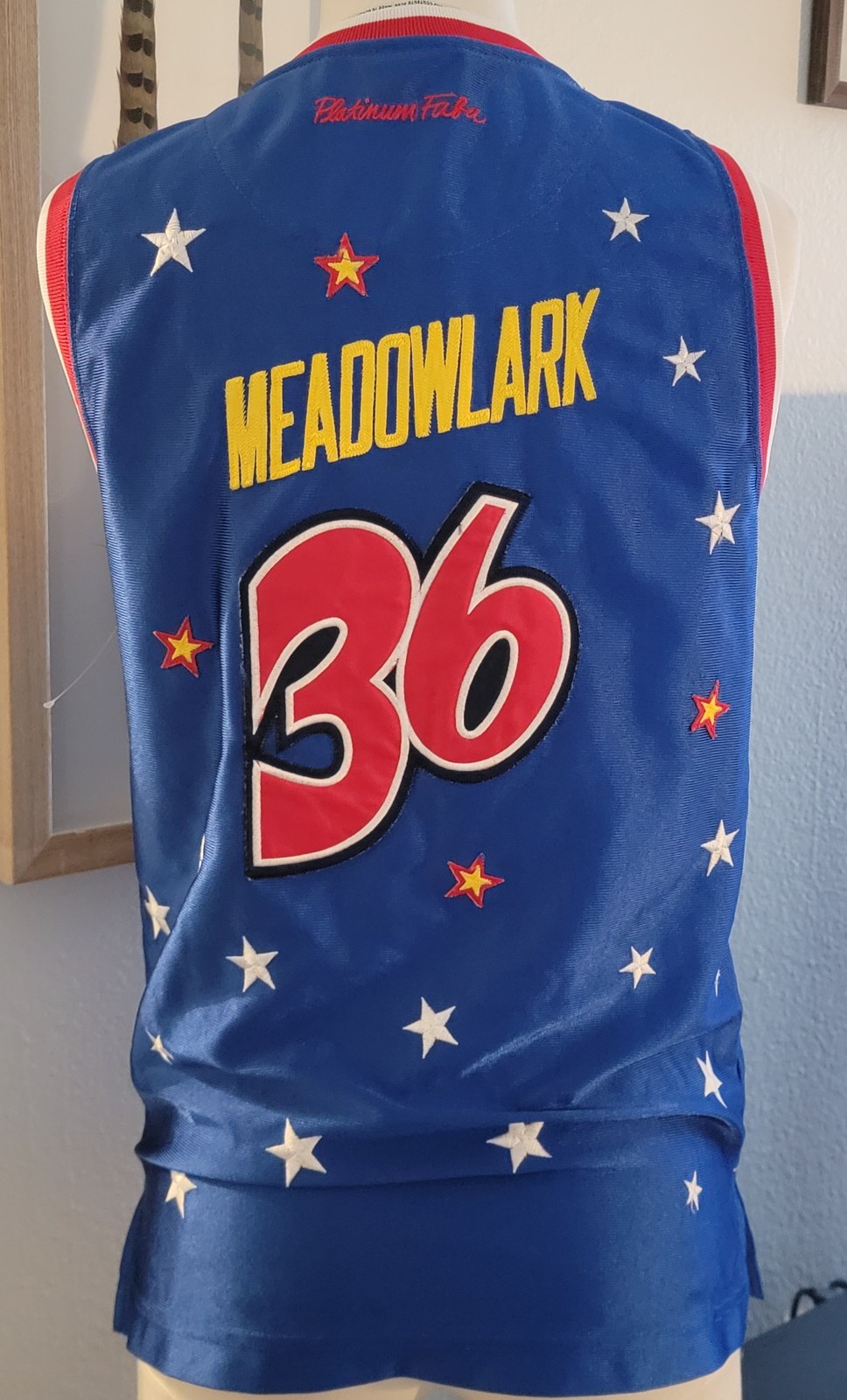 Vintage Meadowlark Lemon Harlem Globetrotters Platinum Basketball Jersey Youth