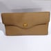 Didier Lamarthe Tan Color Textured Leather Trifold Long Snappy Wallet 7.5 x 4.5