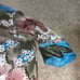 Citron Santa Monica Asian Floral Mandarin Notch Collar Silk Kimono Blouse 3X