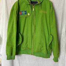 Vintage COOGI Men's Embroidered Gold Sword Full Zip Hoodie Jacket Size XXL Rare