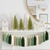Tassel Wood Bead Garland Wall Hanging 24 Inches Green