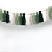 Tassel Wood Bead Garland Wall Hanging 24 Inches Green