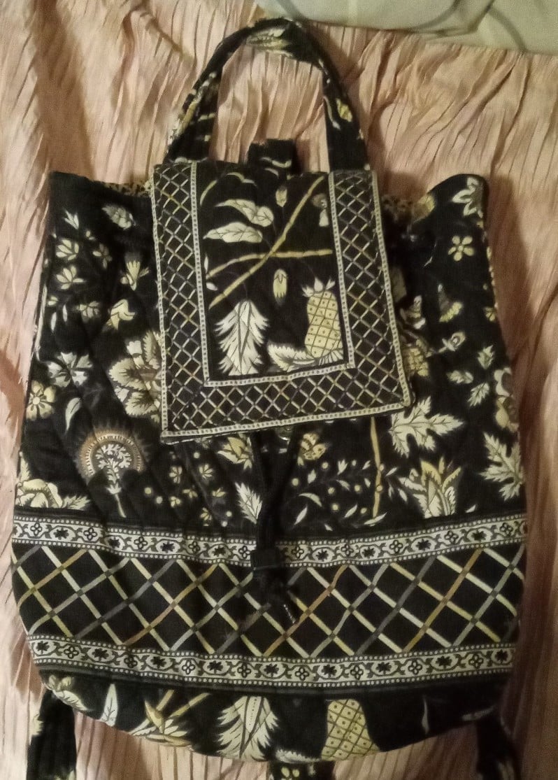 Vera Bradley Retired Carryall dtawstring Backpack