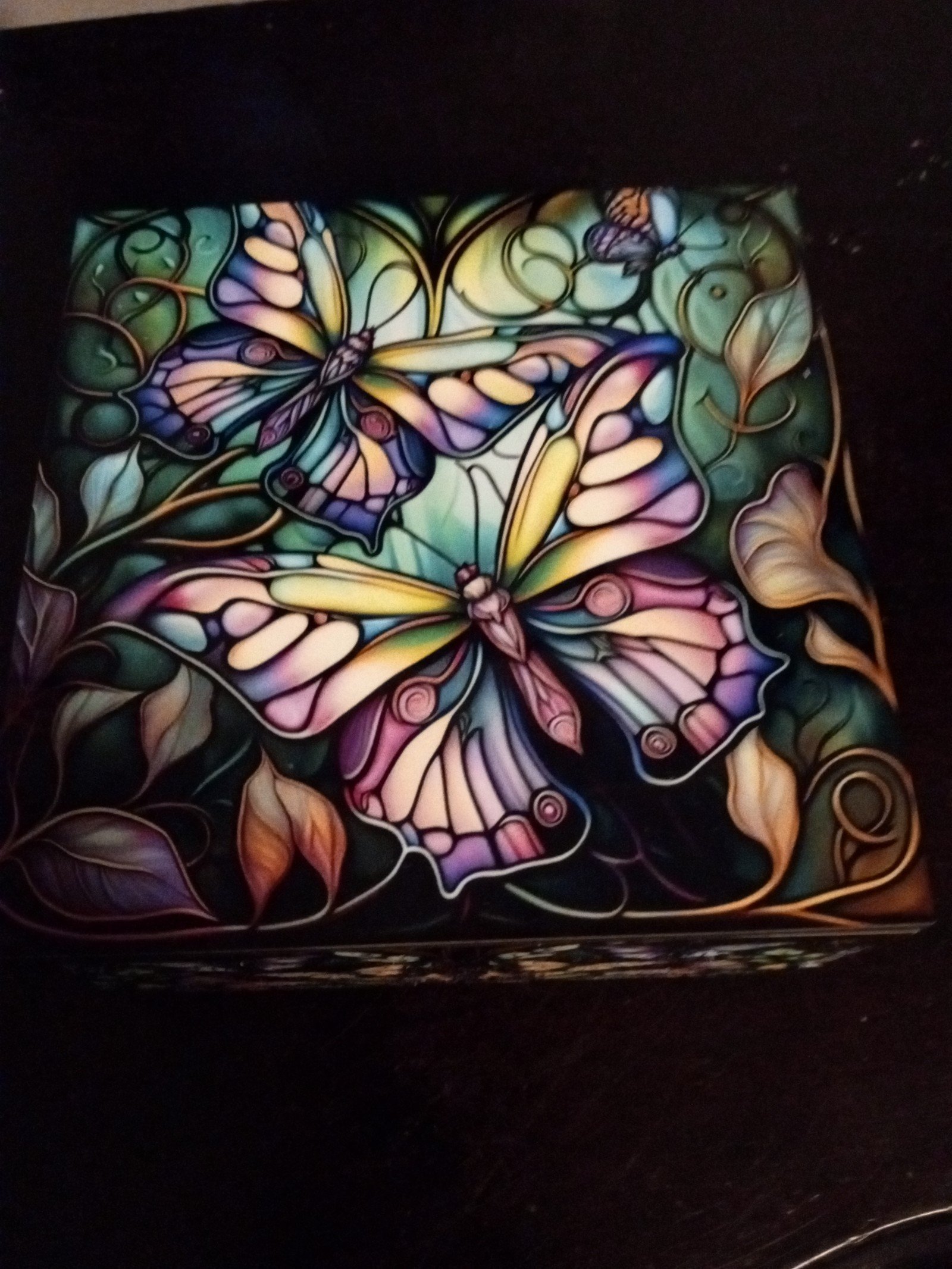 Butterfly garden stash jewelry box