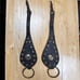 Vintage Harness Drops Antique Equestrian Horse Bridle Leather Brass Studs