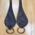Vintage Harness Drops Antique Equestrian Horse Bridle Leather Brass Studs